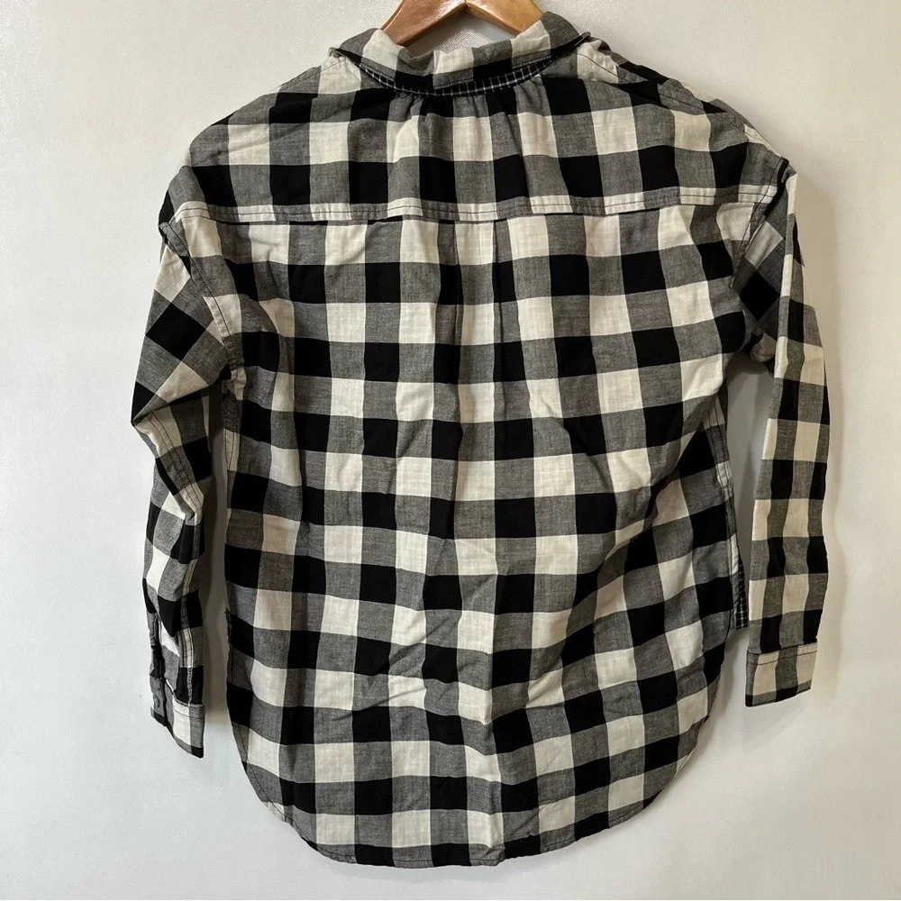 Tea Buffalo Plaid Cotton Button Down Shirt NWT